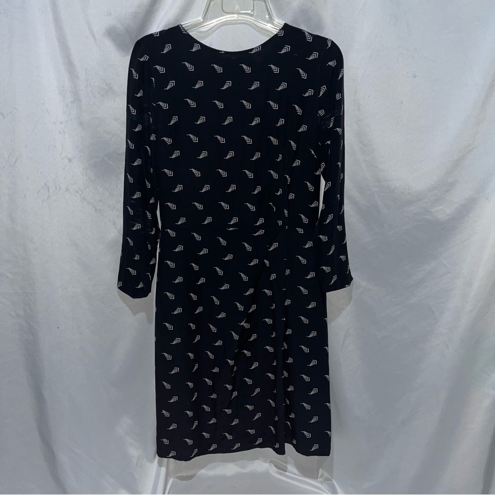 Band of Outsiders Silk Dress Size 1 Long Sleeve Black